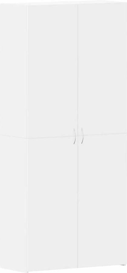 VidaXL Schoenenkast met plank Wit 80 x 35.5 x 180 cm Bewerkt hout