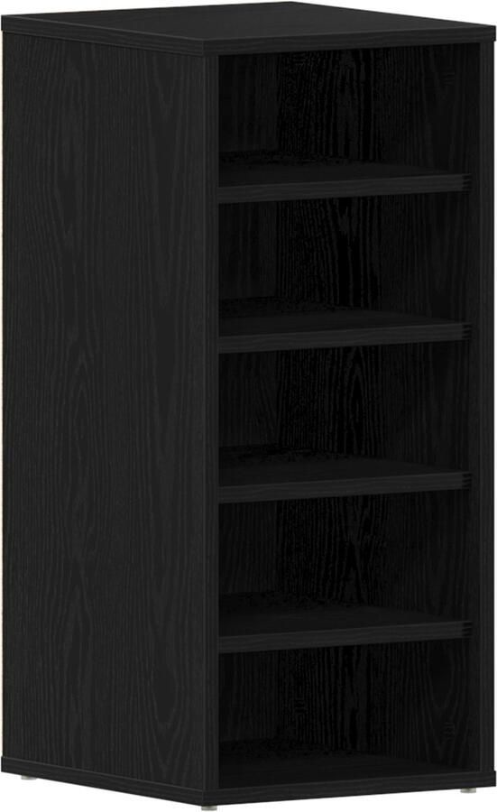 VidaXL Schoenenkast met plank Zwart eiken 32 x 35 x 70 cm Bewerkt hout