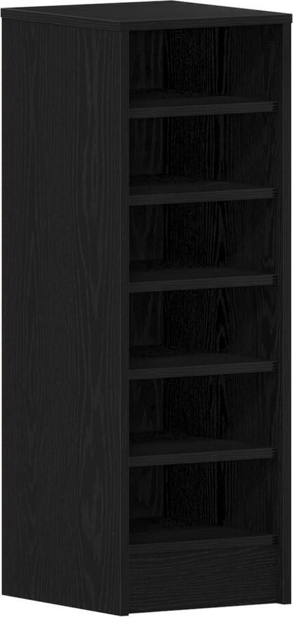 VidaXL Schoenenkast met plank Zwart eiken 32 x 35 x 90 cm Bewerkt hout