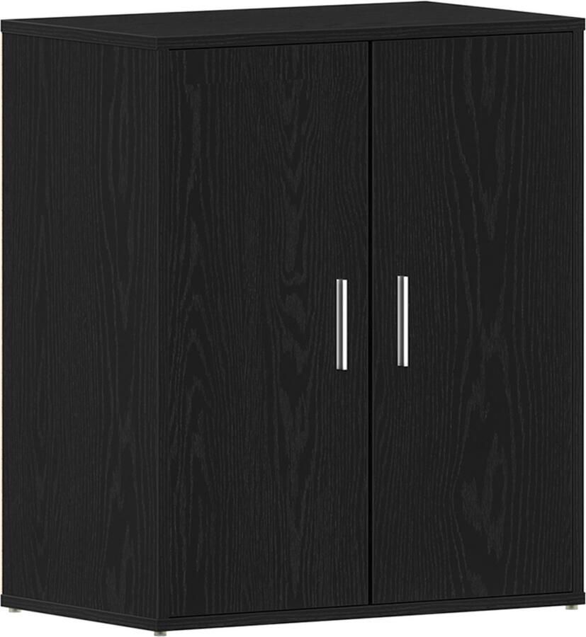 VidaXL Schoenenkast met plank Zwart eiken 60 x 35 x 70 cm Bewerkt hout