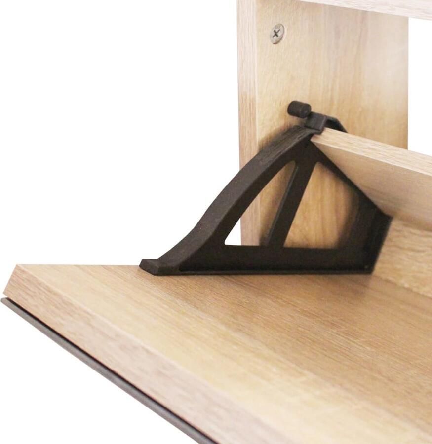 VidaXL -Schoenenkast-met-spiegel-2-laags-63x17x67-cm-betongrijs - Foto 4