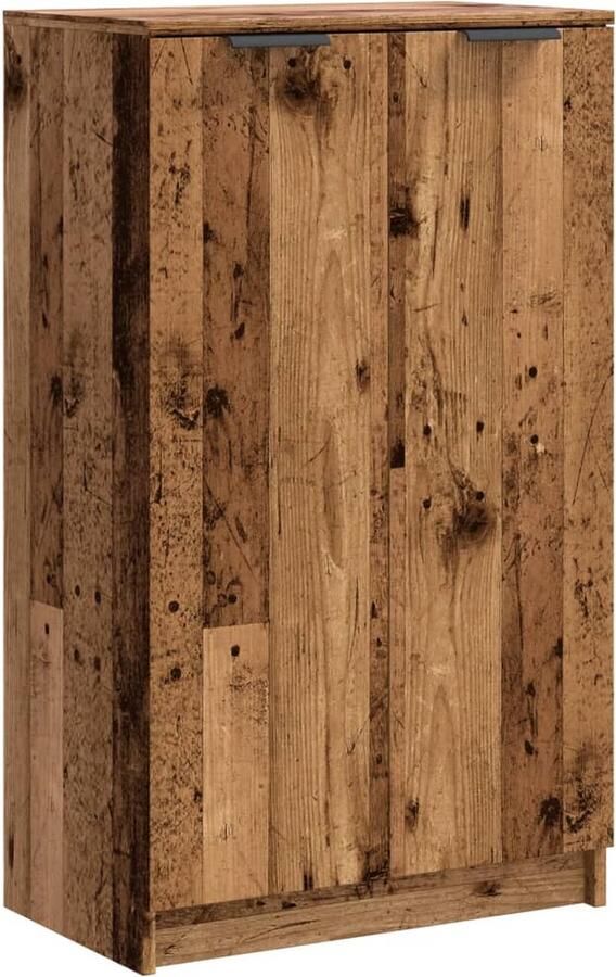 VidaXL Schoenenkast 59x35x100 5 cm bewerkt hout oud houtkleurig