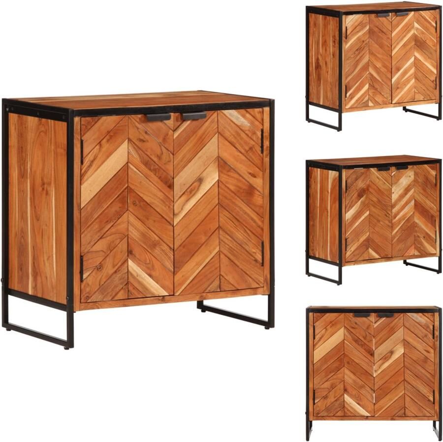 VidaXL Schoenenkast Schoenenkasten Schoenenrek Schoenen Kast Schoenenkast 67x38x65 cm massief acaciahout