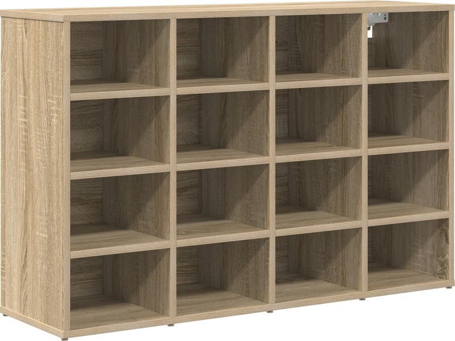 VidaXL Schoenenkast met plank met opslag Sonoma eiken 103x30x51 cm Bewerkt hout