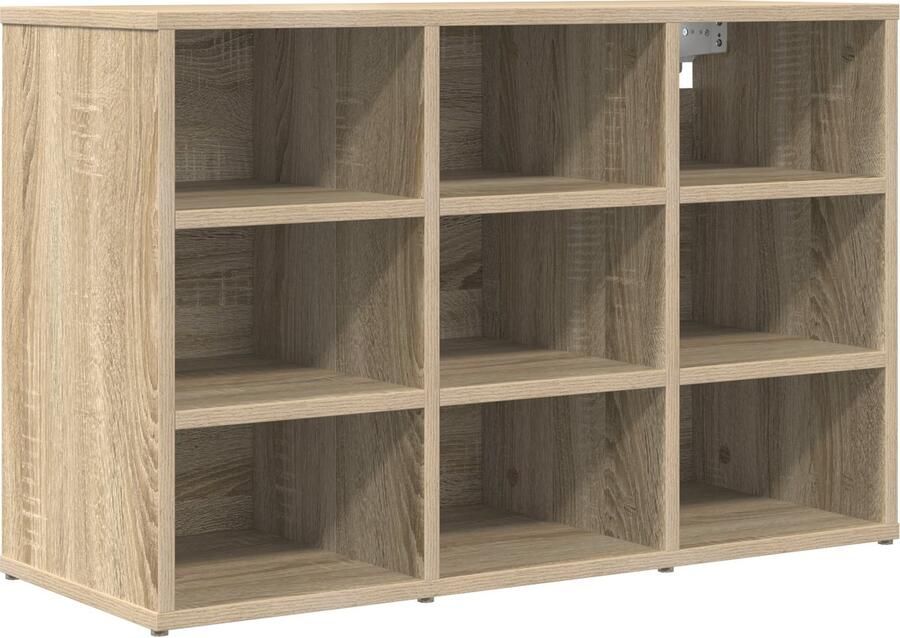 VidaXL Schoenenkast met plank met opslag Sonoma eiken 103x30x51 cm Bewerkt hout