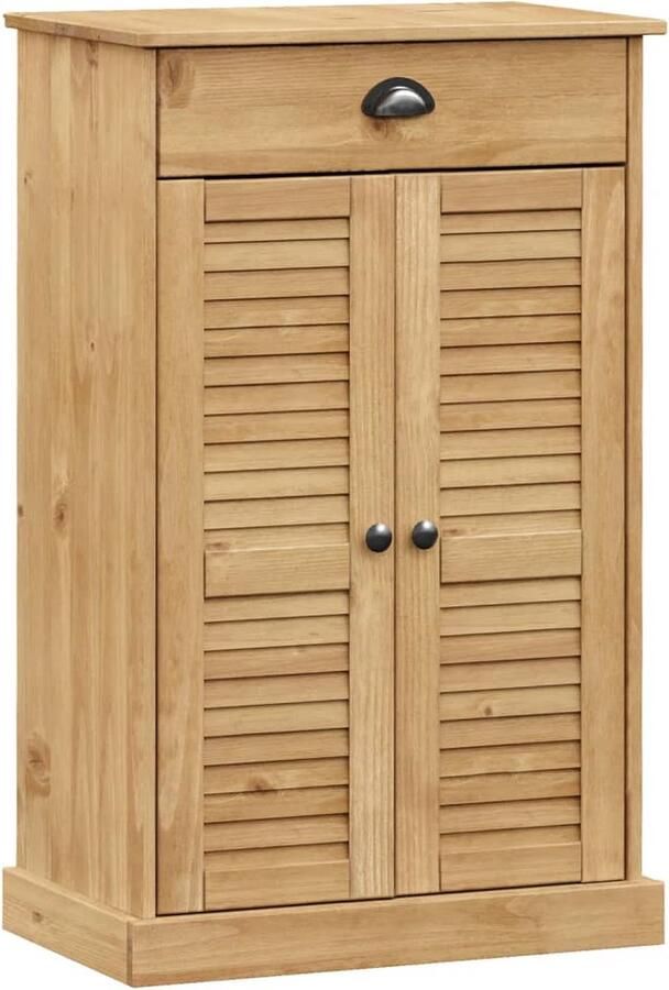 VidaXL Schoenenkast VIGO 60x35x96 cm Grenenhout Schoenenkast Houten Schoenenkast Schoenuitlegers Garderobe Bergruimte