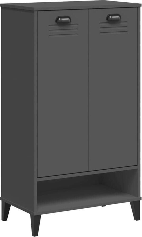 VidaXL Schoenenkast VIKEN bewerkt hout antracietgrijs