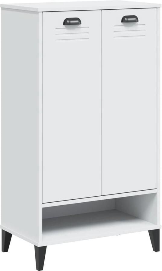 VidaXL Schoenenkast VIKEN bewerkt hout wit