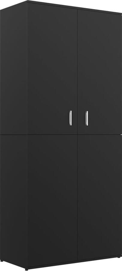 VidaXL Schoenenkast Zwart 80x39x178 cm Hout Schoenenkast Houten Schoenenkast Zwarte Schoenenkast Entree Kast Schoenen Rek Hangruimte Schoenen Opslag Oplossing Schoenen