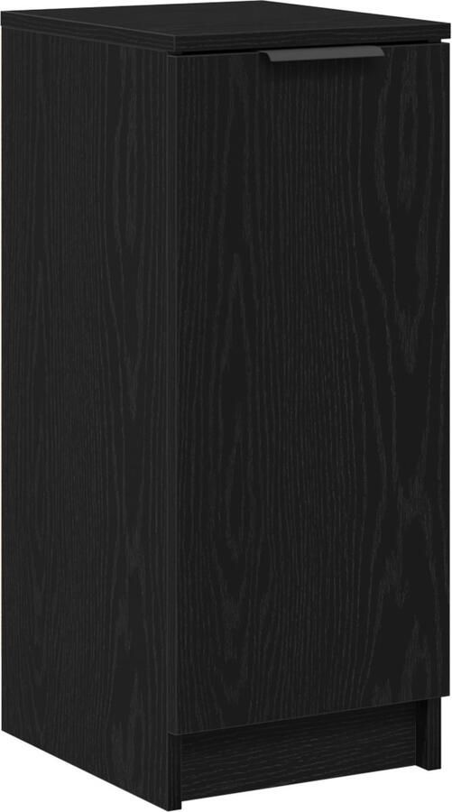 VidaXL Schoenenkast Zwart eiken 29.5 x 35 x 70 cm Bewerkt hout