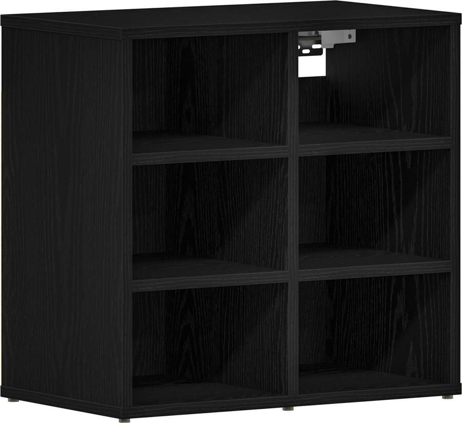 VidaXL Schoenenkast Zwart eiken 52 x 30 x 50.5 cm Bewerkt hout