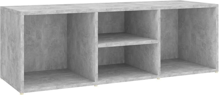 VidaXL Schoenenopbergbank Hout Betongrijs 105x35x35 cm Schoenenbank Schoenenkasten Schoenuitlegger Entreemeubilair Bergruimte Meubels Woonkamer Slaapkamer Modern Grijs Houten Meubelen Compact Multifunctioneel