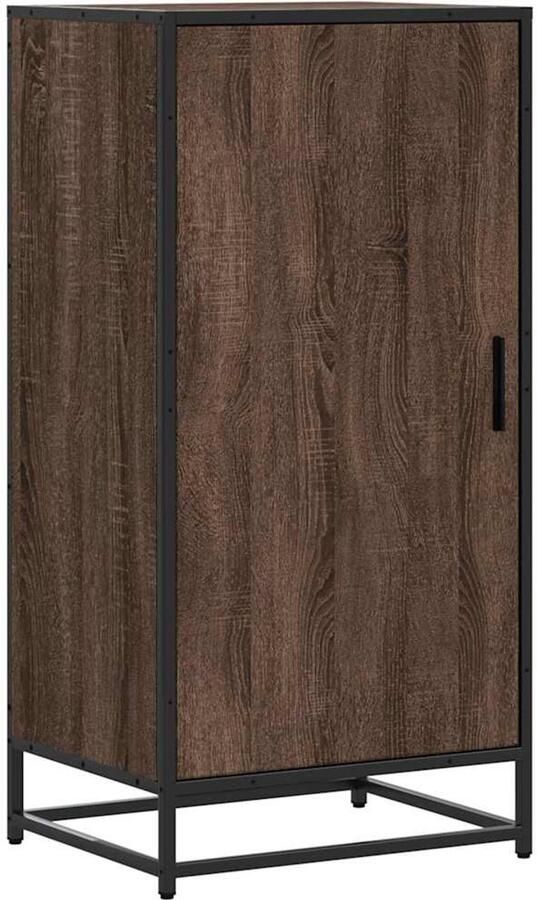 VidaXL Schoenenrek 48x38x97 5 cm bewerkt hout bruin eikenkleurig