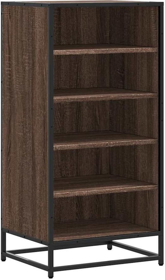 VidaXL Schoenenrek 48x38x97 5 cm bewerkt hout bruin eikenkleurig