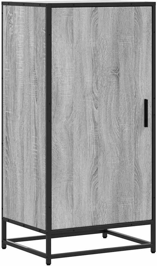 VidaXL Schoenenrek 48x38x97 5 cm bewerkt hout grijs sonoma eikenkleur