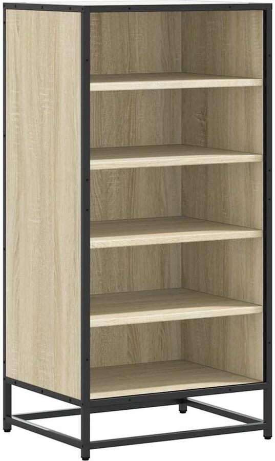 VidaXL Schoenenrek 48x38x97 5 cm bewerkt hout sonoma eikenkleurig