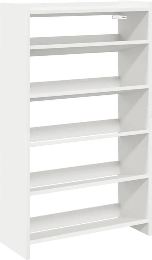 VidaXL Schoenenrek 60x25x100 cm bewerkt hout wit