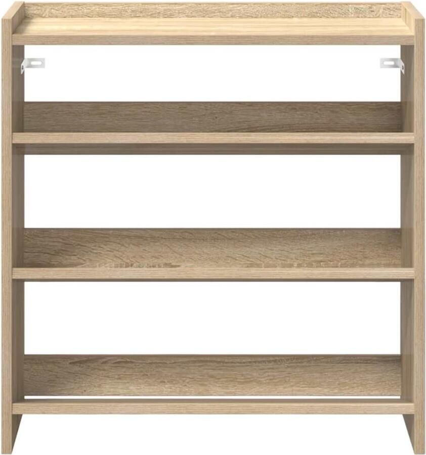 VidaXL Schoenenrek 60x25x62 cm bewerkt hout sonoma eikenkleurig