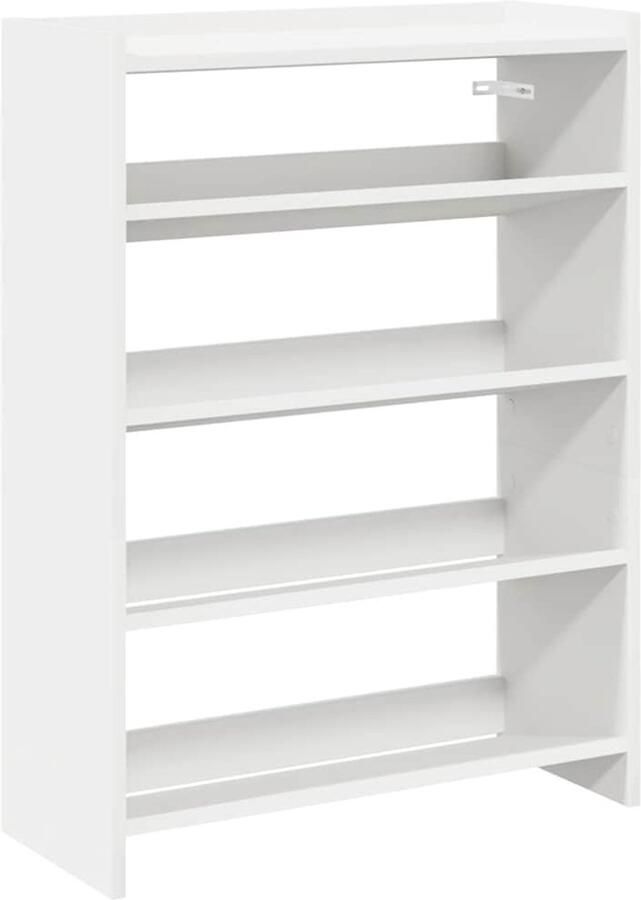 VidaXL Schoenenrek 60x25x81 cm bewerkt hout wit