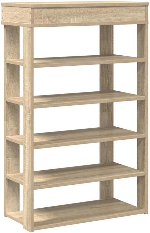 VidaXL Schoenenrek 60x30x98 cm bewerkt hout sonoma eikenkleurig