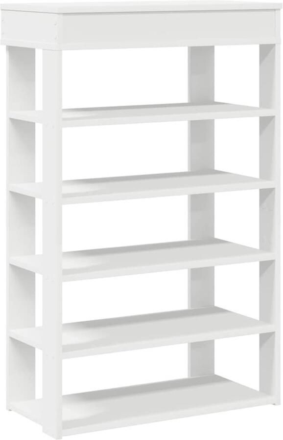 VidaXL Schoenenrek 60x30x98 cm bewerkt hout wit
