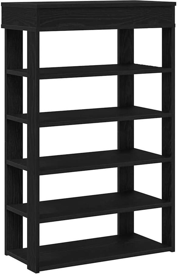 VidaXL Schoenenrek 60x30x98 cm bewerkt hout zwart