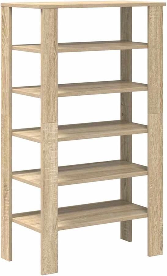 VidaXL Schoenenrek 61x32x105 cm bewerkt hout sonoma eikenkleurig