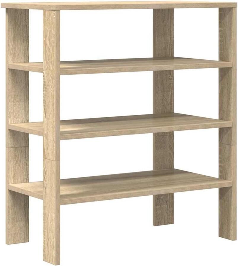 VidaXL Schoenenrek 61x32x70 cm bewerkt hout sonoma eikenkleurig
