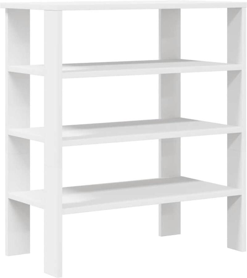 VidaXL Schoenenrek 61x32x70 cm bewerkt hout wit