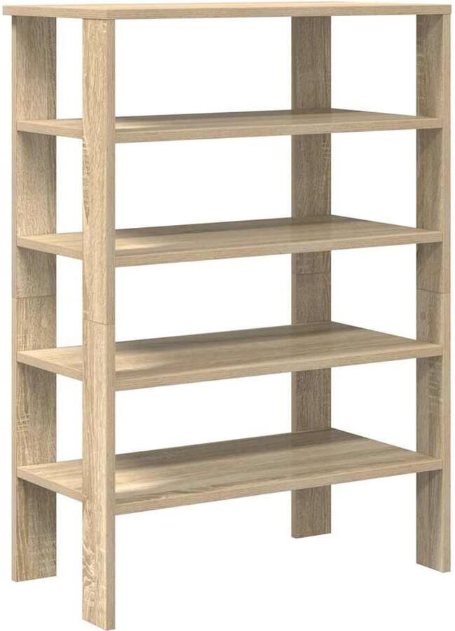 VidaXL Schoenenrek 61x32x87 5 cm bewerkt hout sonoma eikenkleurig