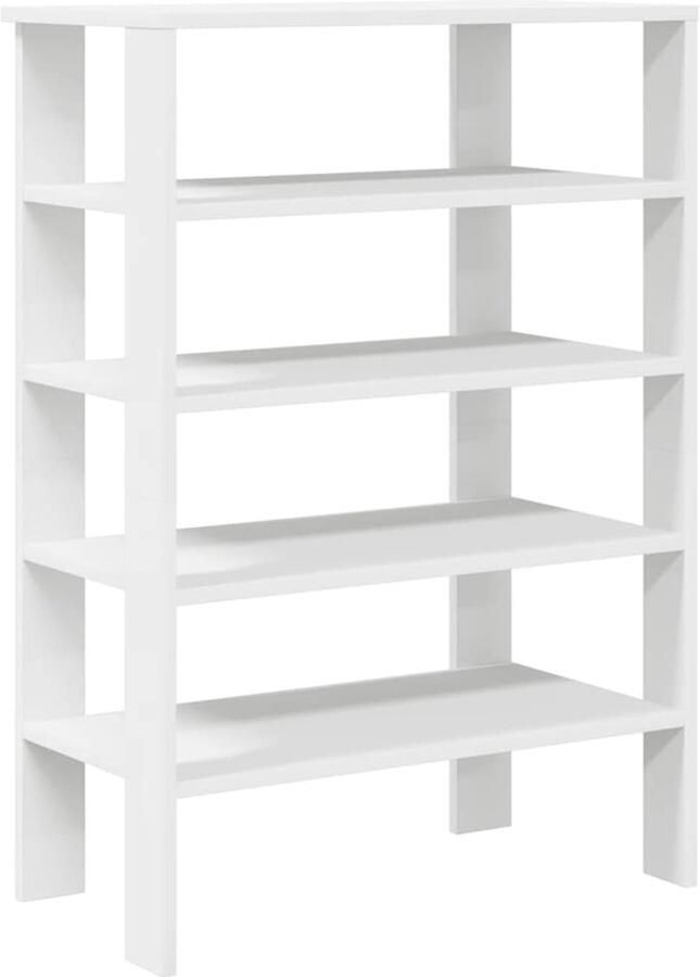 VidaXL Schoenenrek 61x32x87 5 cm bewerkt hout wit