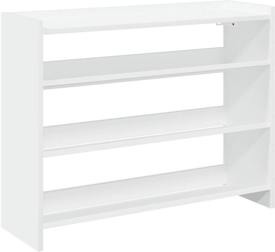 VidaXL Schoenenrek 80x25x62 cm bewerkt hout wit