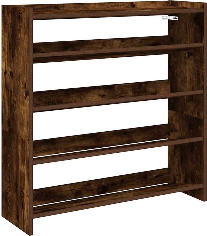 VidaXL Schoenenrek 80x25x81 cm Gerookt eiken