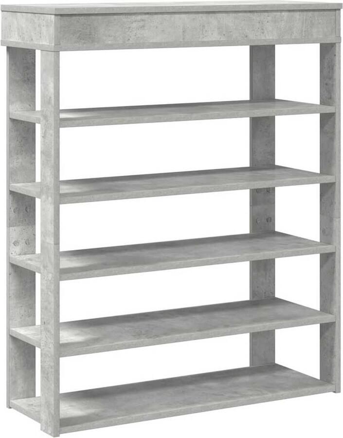 VidaXL Schoenenrek 80x30x98 cm Betongrijs