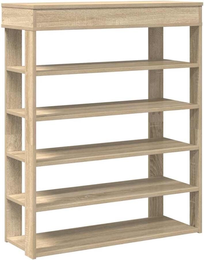 VidaXL Schoenenrek 80x30x98 cm bewerkt hout sonoma eikenkleurig