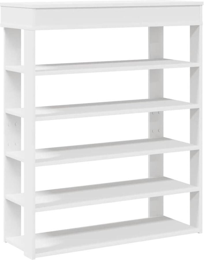 VidaXL Schoenenrek 80x30x98 cm bewerkt hout wit