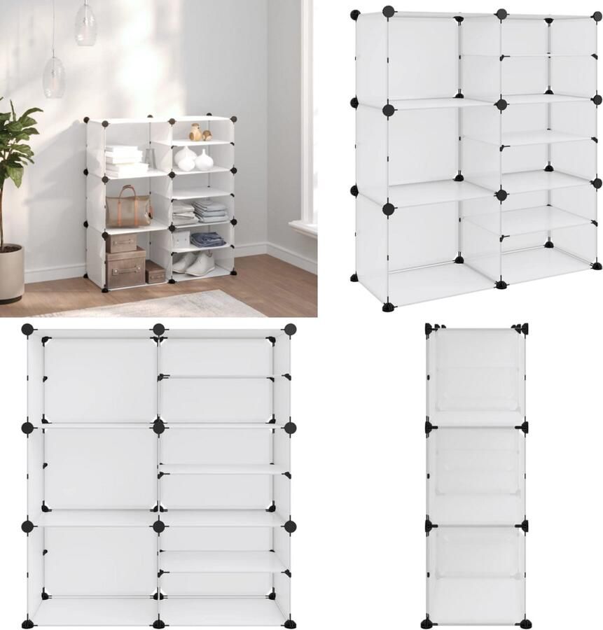 VidaXL Schoenenrek 84x31-5x93 cm polypropeen transparant Schoenenrek Schoenenrekken Opbergrek Voor Schoenen Schoenenstellage