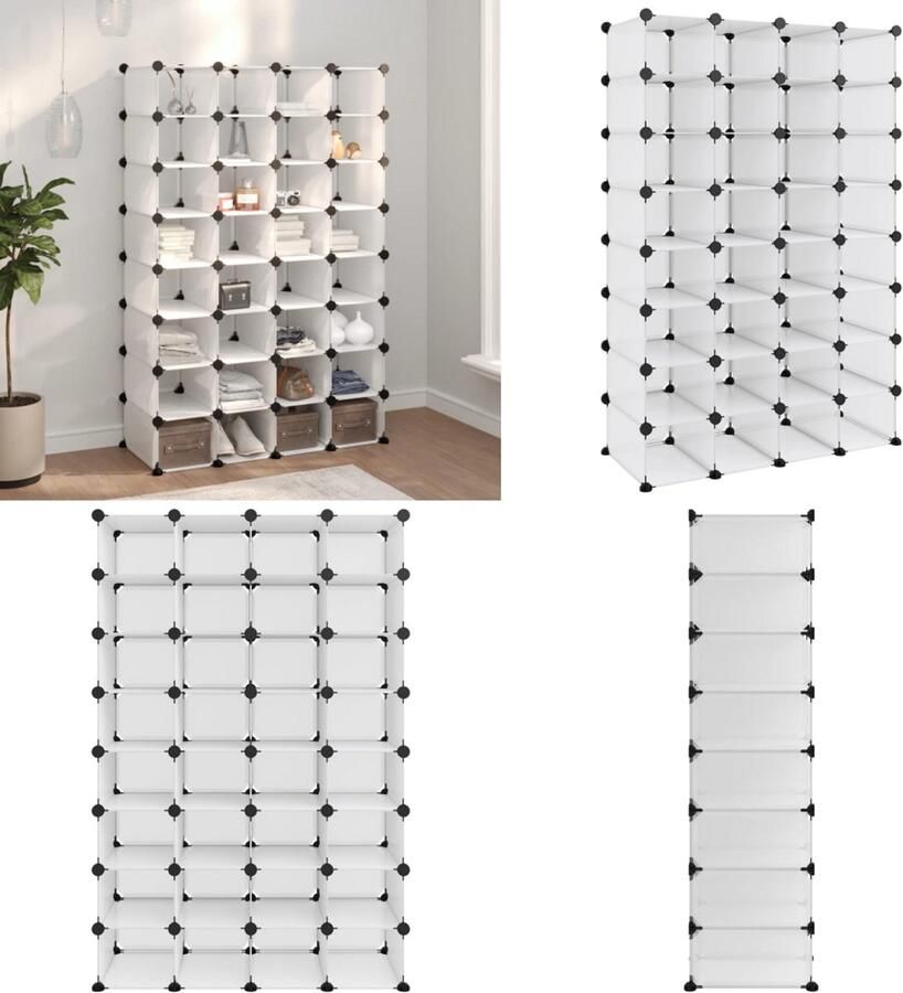 VidaXL Schoenenrek 93x36 5x140 cm polypropeen transparant Schoenenrek Schoenenrekken Opbergrek Voor Schoenen Schoenenstellage