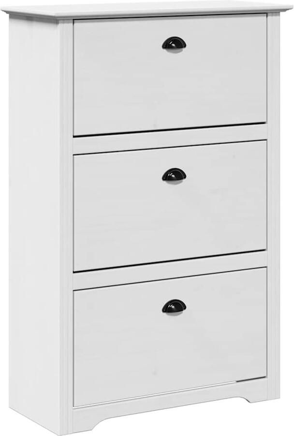 VidaXL Schoenenrek BODO 80x35x118 cm wit