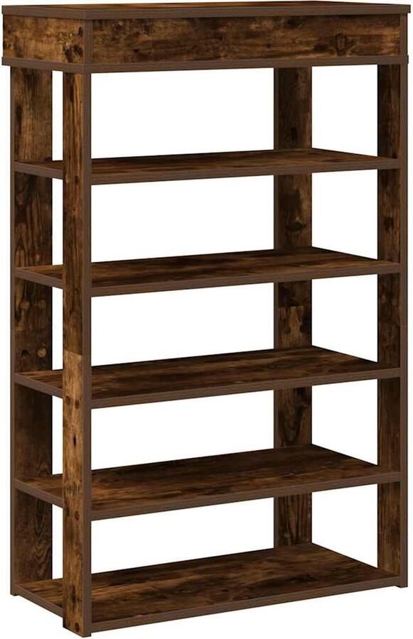 VidaXL Schoenenrek gerookt eiken 60x30x98 cm