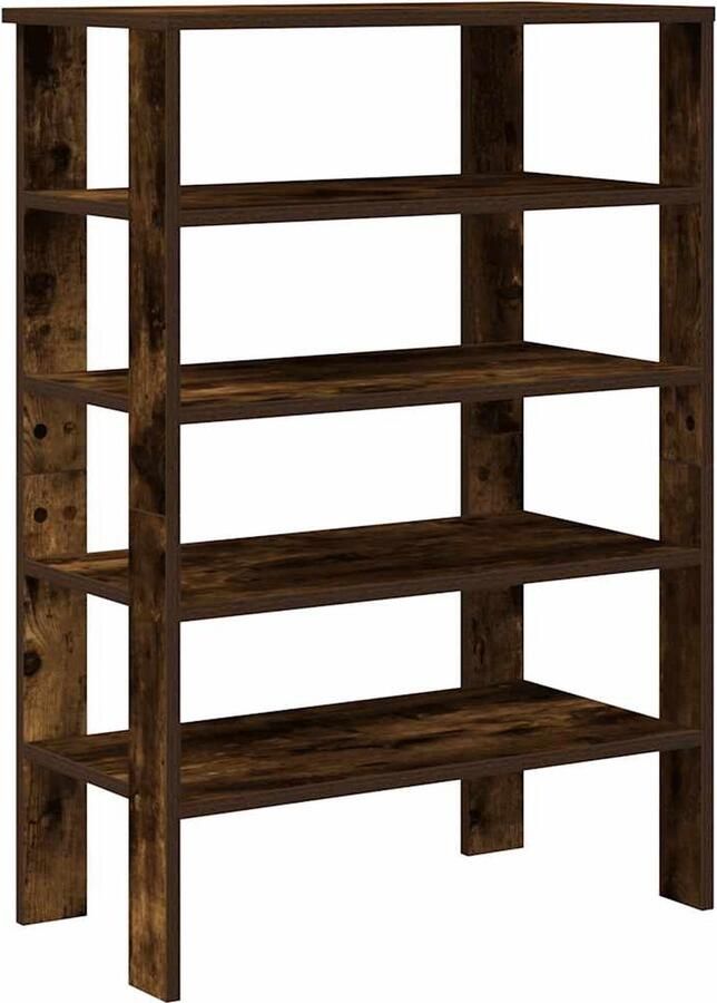 VidaXL Schoenenrek Gerookt Eiken 61x32x87 5 cm