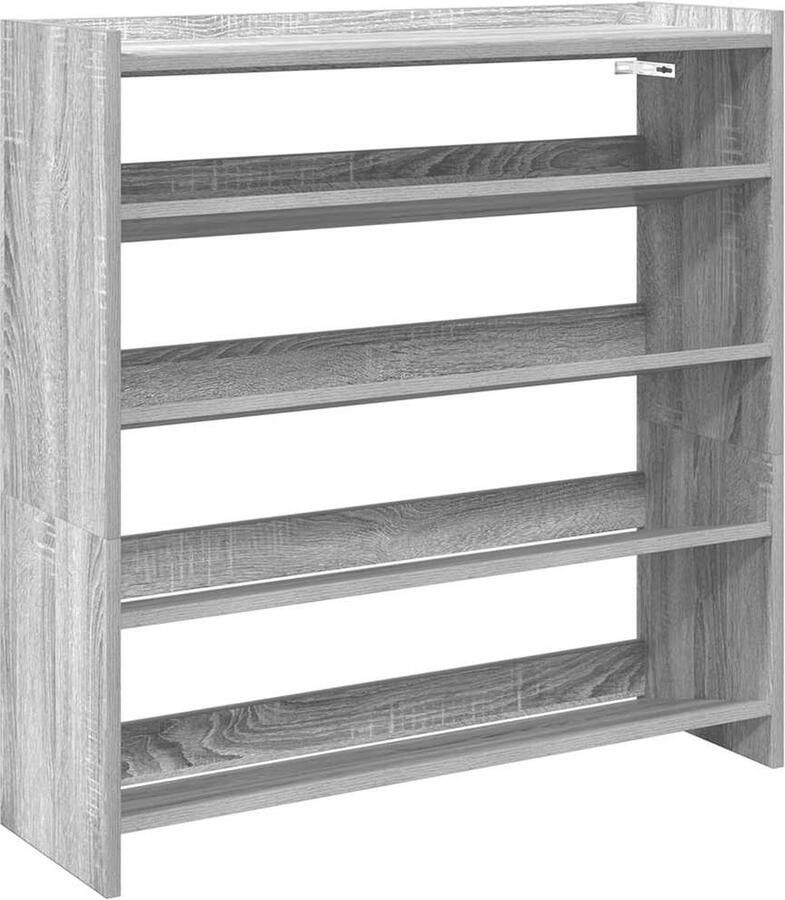 VidaXL Schoenenrek Grijs Sonoma Eiken 80x25x81 cm