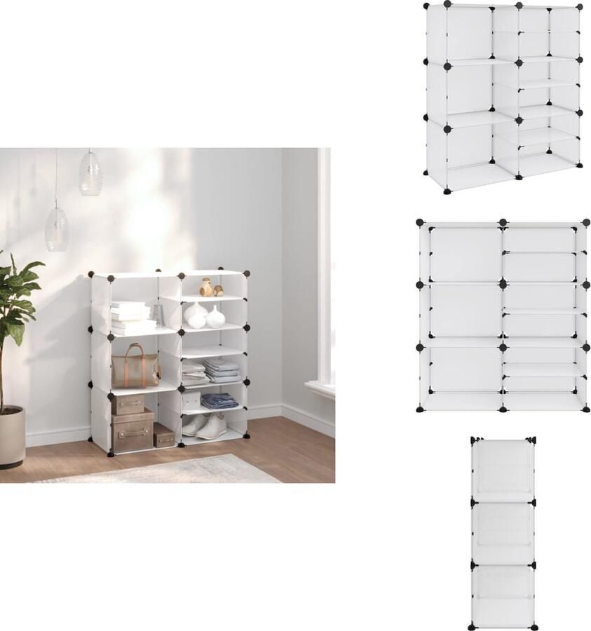 VidaXL Schoenenrek Schoenenrekken Opbergrek Voor Schoenen Schoenenstellage Schoenenrek 84x31-5x93 cm polypropeen transparant