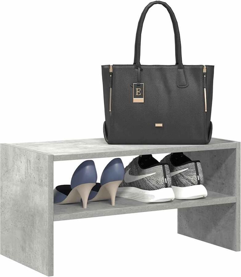 VidaXL Schoenenrek stapelbaar 60x30x30 5 cm betongrijs