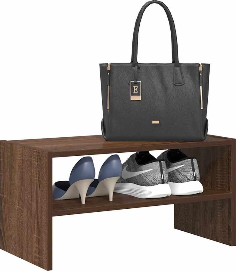 VidaXL Schoenenrek stapelbaar 60x30x30 5 cm Bruin