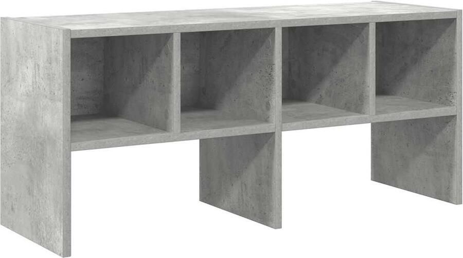 VidaXL Schoenenrek stapelbaar 89 5x30x40 cm betongrijs