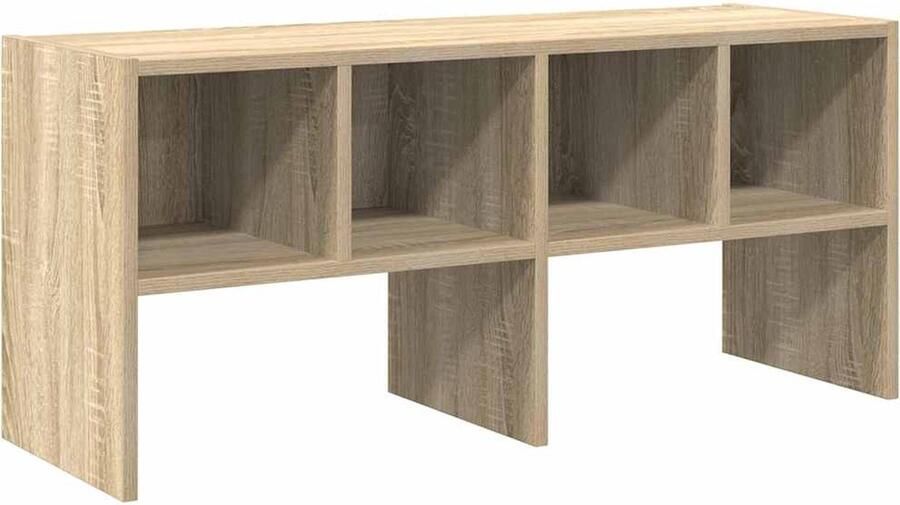 VidaXL Schoenenrek Stapelbaar Sonoma eiken 89 5x30x40 cm Schoenenkast Schoenenrek Houten Schoenenkast Stapelbare Schoenenkast Schoenenopbergers