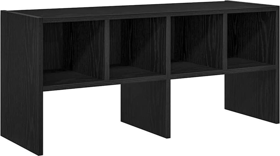 VidaXL Schoenenrek stapelbaar 89 5x30x40 cm zwart eikenkleurig