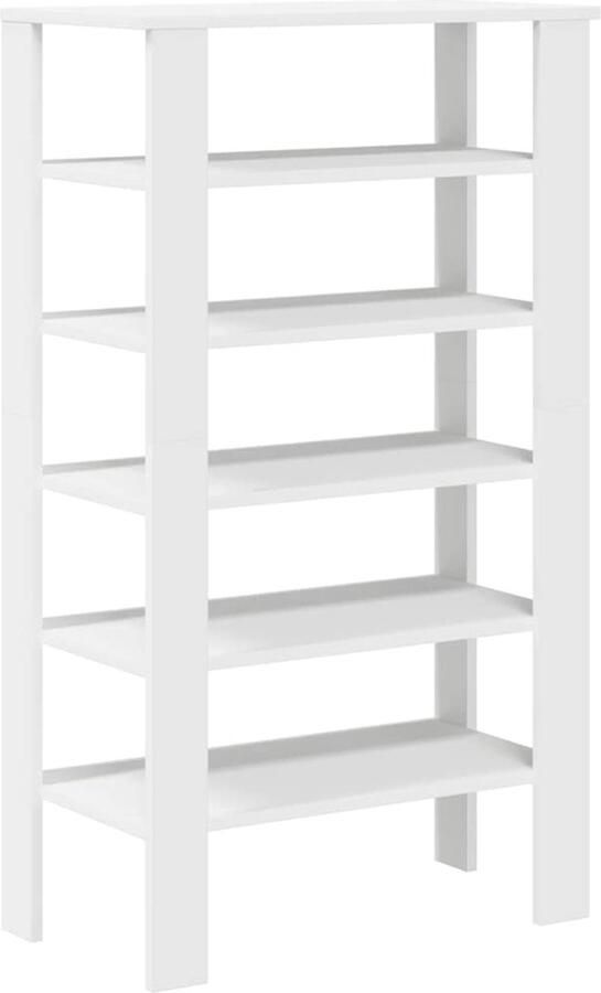 VidaXL Schoenenrek wit 61x32x105 cm Hout
