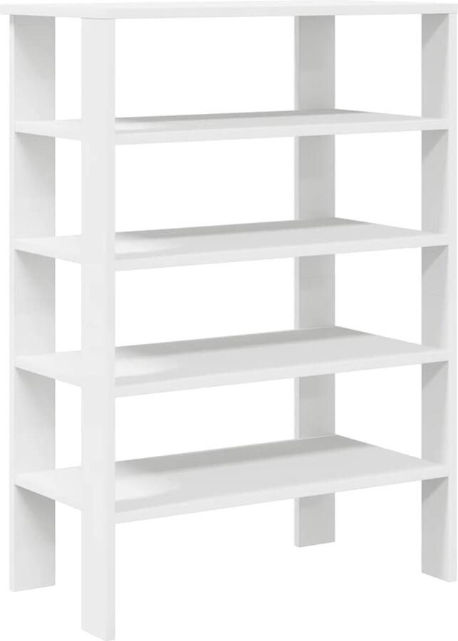 VidaXL Schoenenrek Wit 61x32x87 5 cm Hout